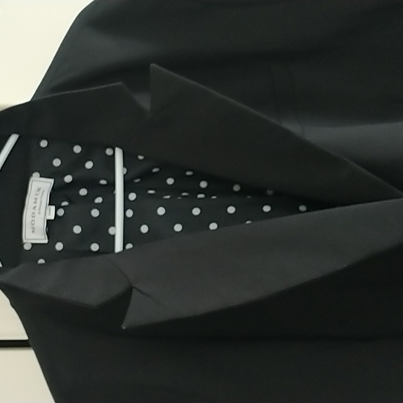 Brandon Thomas Modamix Black Classic Blazer w Polka dot lining 28W - Picture 3 of 10